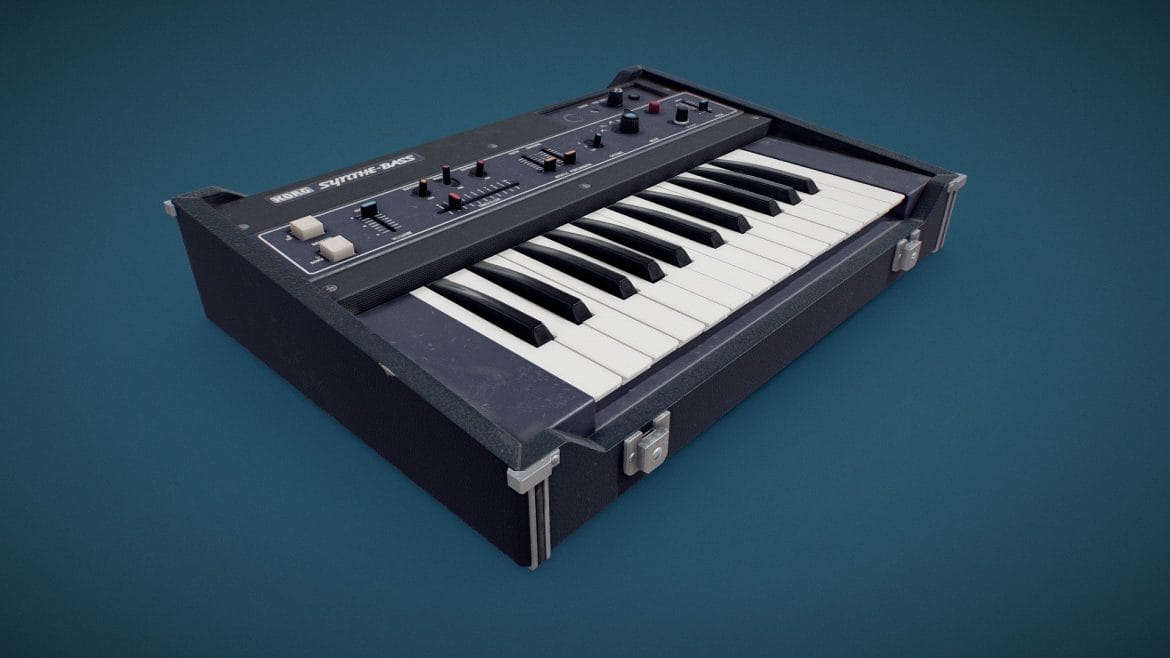 korg synthe bass retro synthesizer 3d model