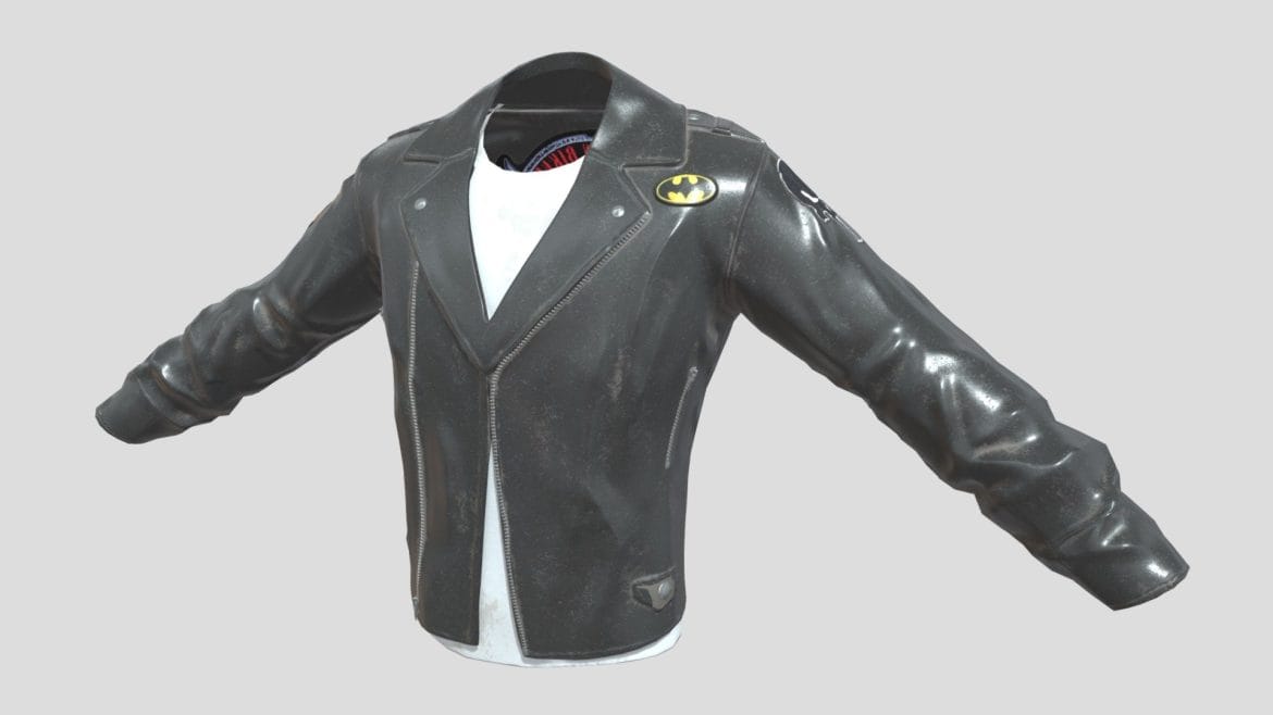 leather jacket 3d model