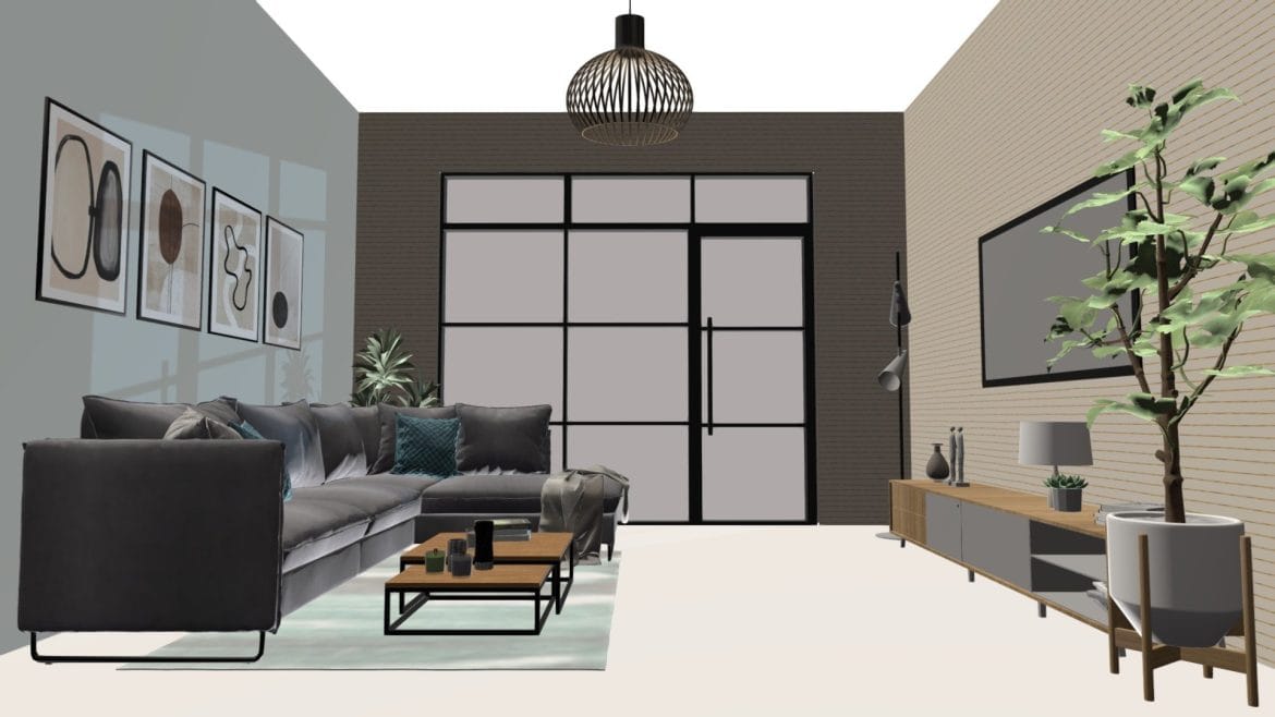 living room design 3d model