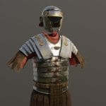 lorica segmentata ancient roman legionary armor 3d model