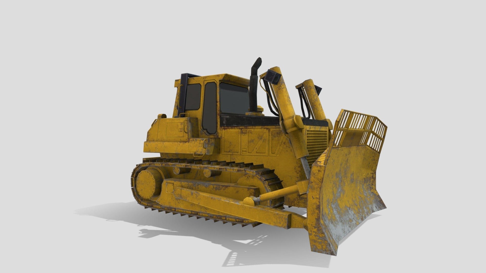 Low-Poly Bulldozer – Planierraupe (Not Rigged)