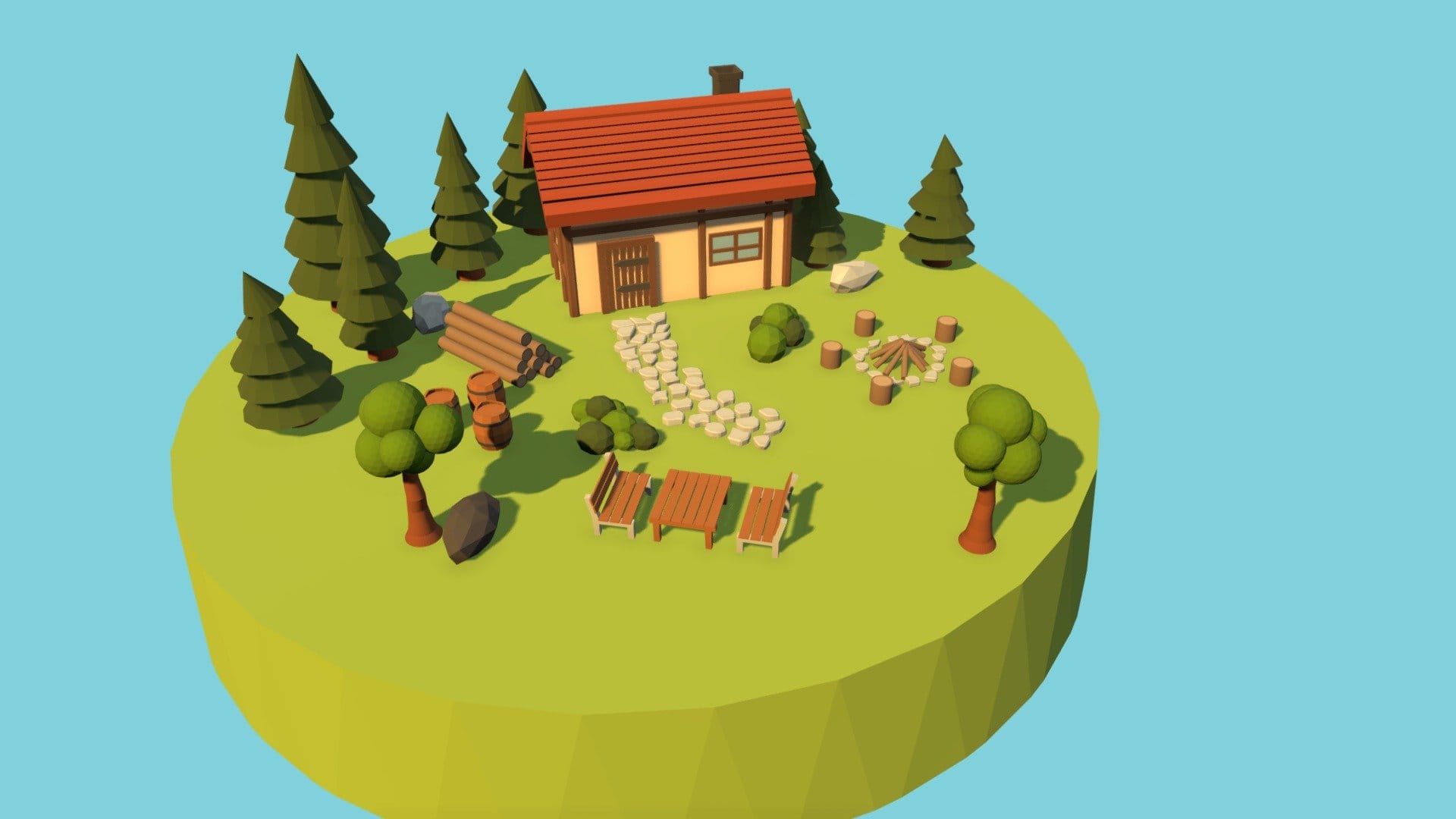 Low Poly Garden