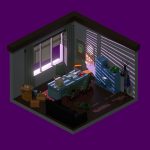 Low Poly Retro Office Set