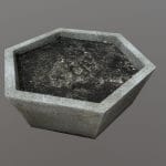 lowpoly flower pot 3d model
