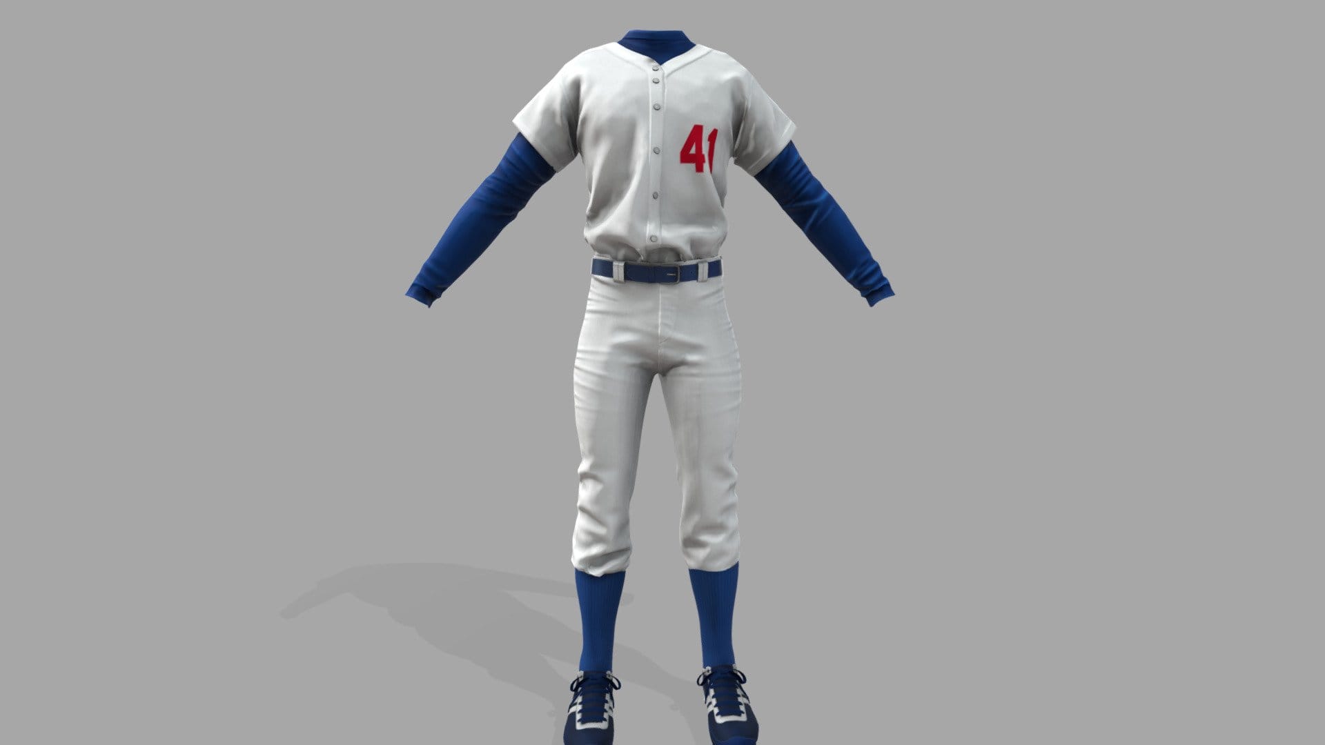 Male Baseball Uniform And Shoes