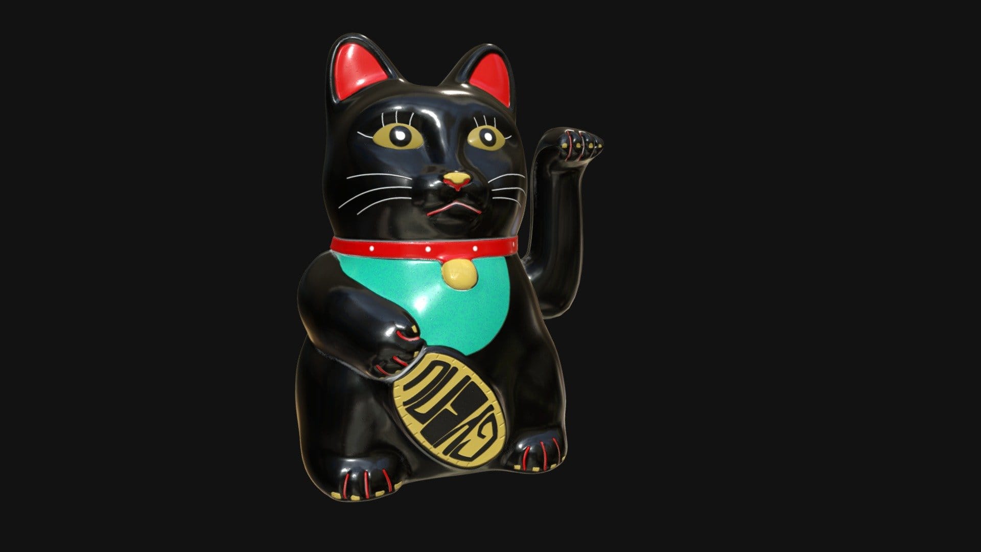Maneki Neko – Chinese Lucky Cat (WHITE / BLACK)