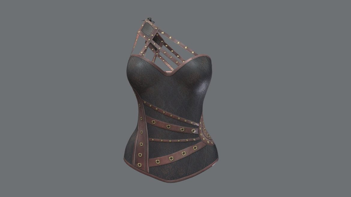 medieval corset top 3d model
