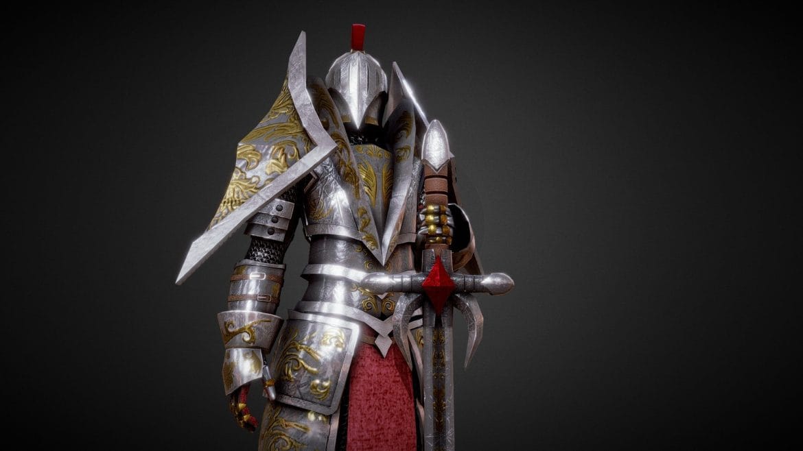 medieval fantasy knight 3d model
