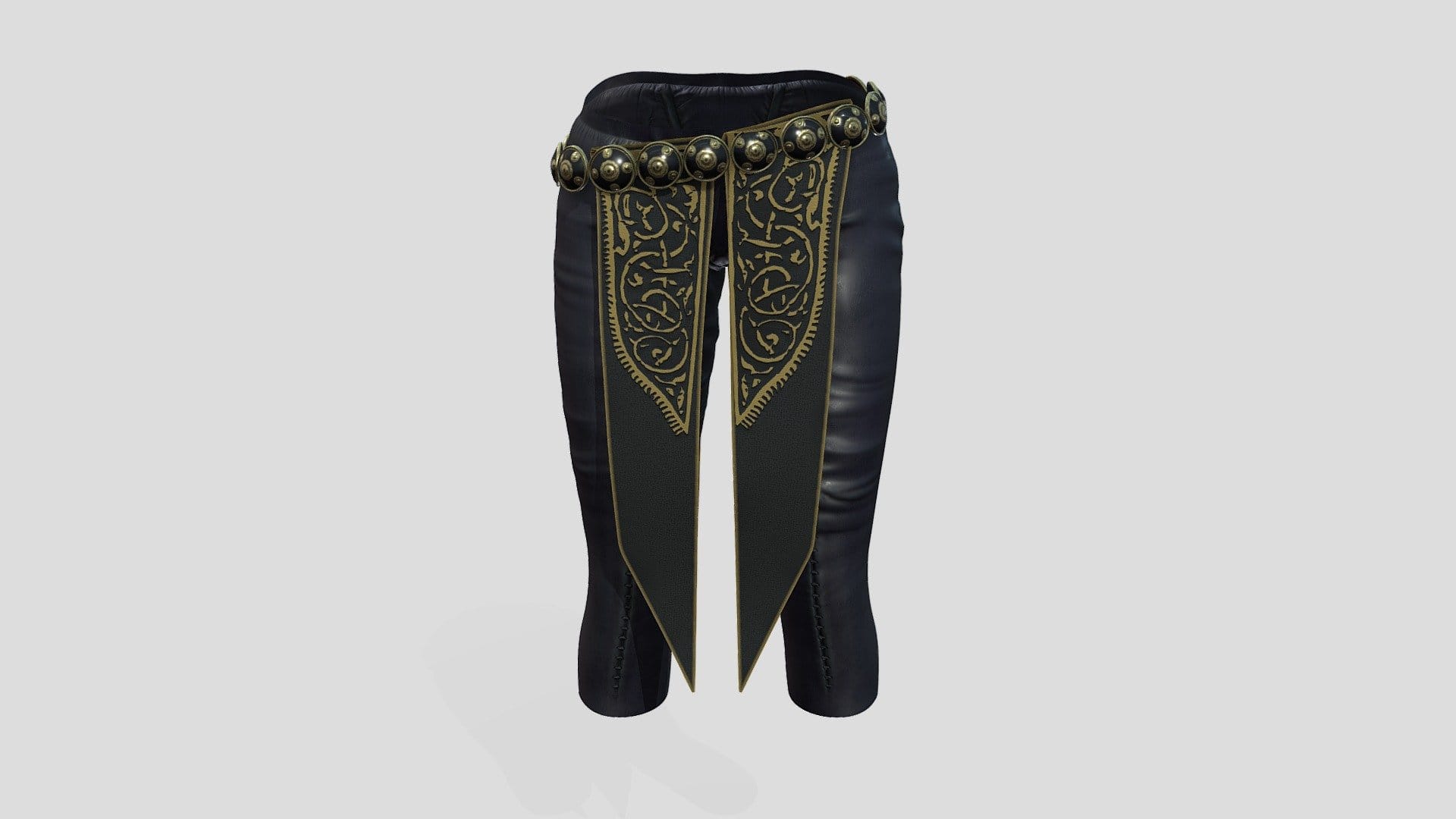 Medieval Female Warrior Pants With Loincloth