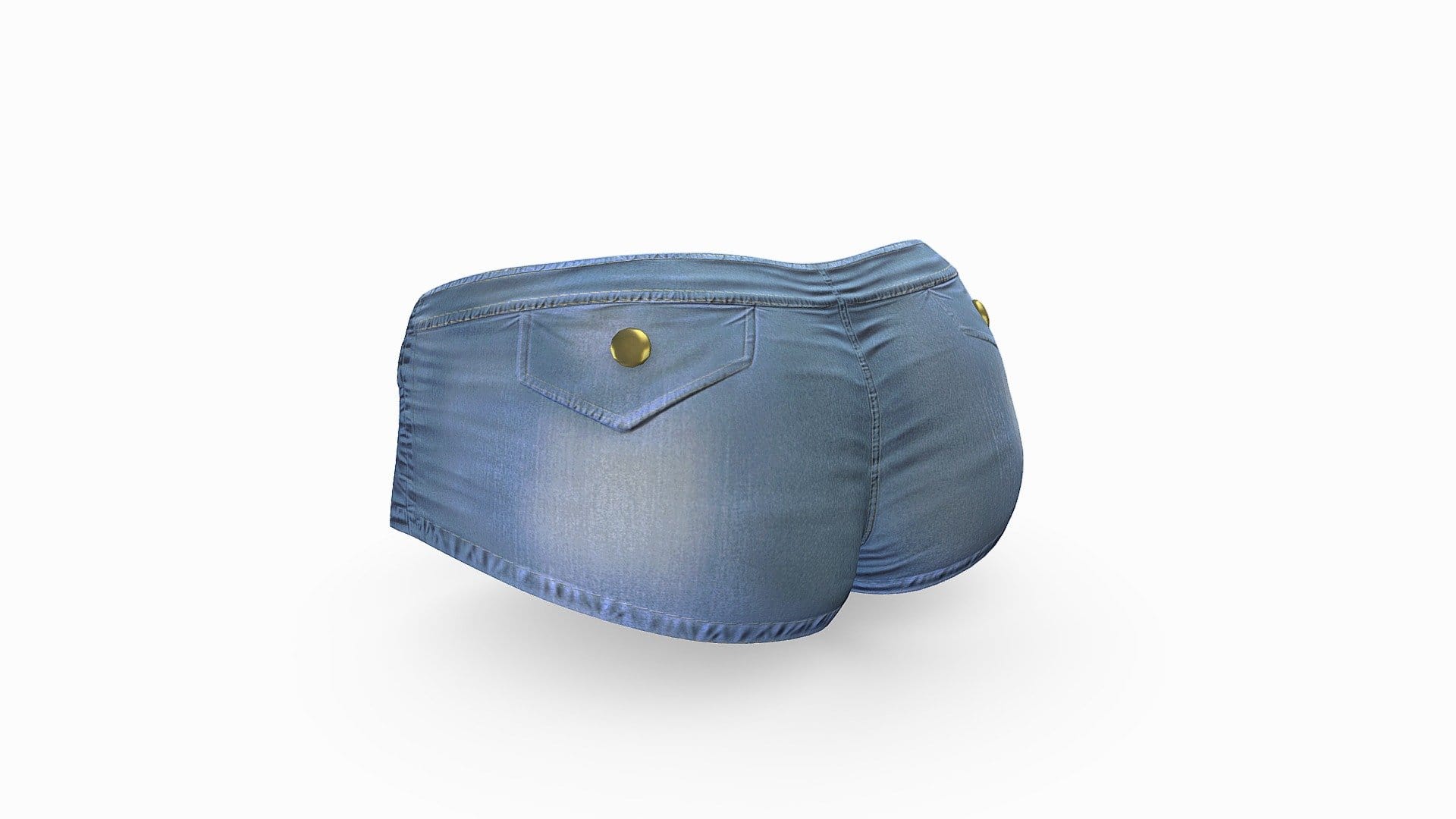 Micro Denim Shorts With Belt