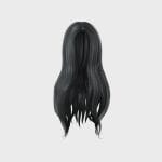 mid siplit long straight female polygon hair 3d model