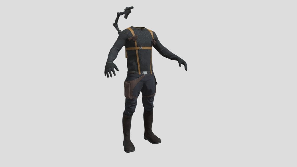 migs mayfeld outfit from the madolorian 3d model