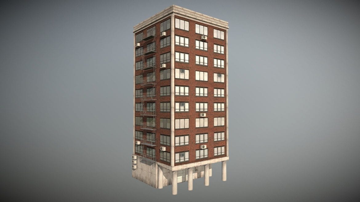 modern building 11 3d model