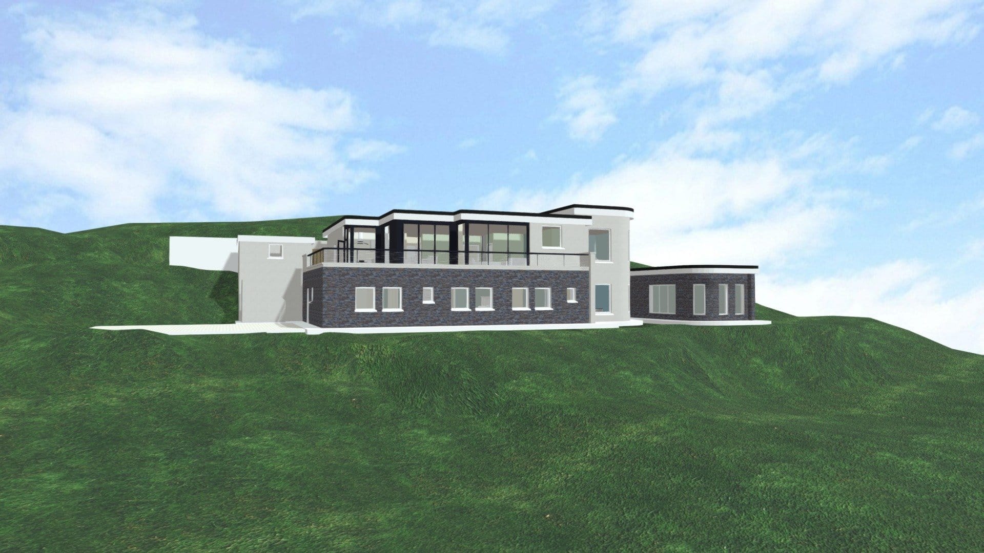 Modern House on Terrain