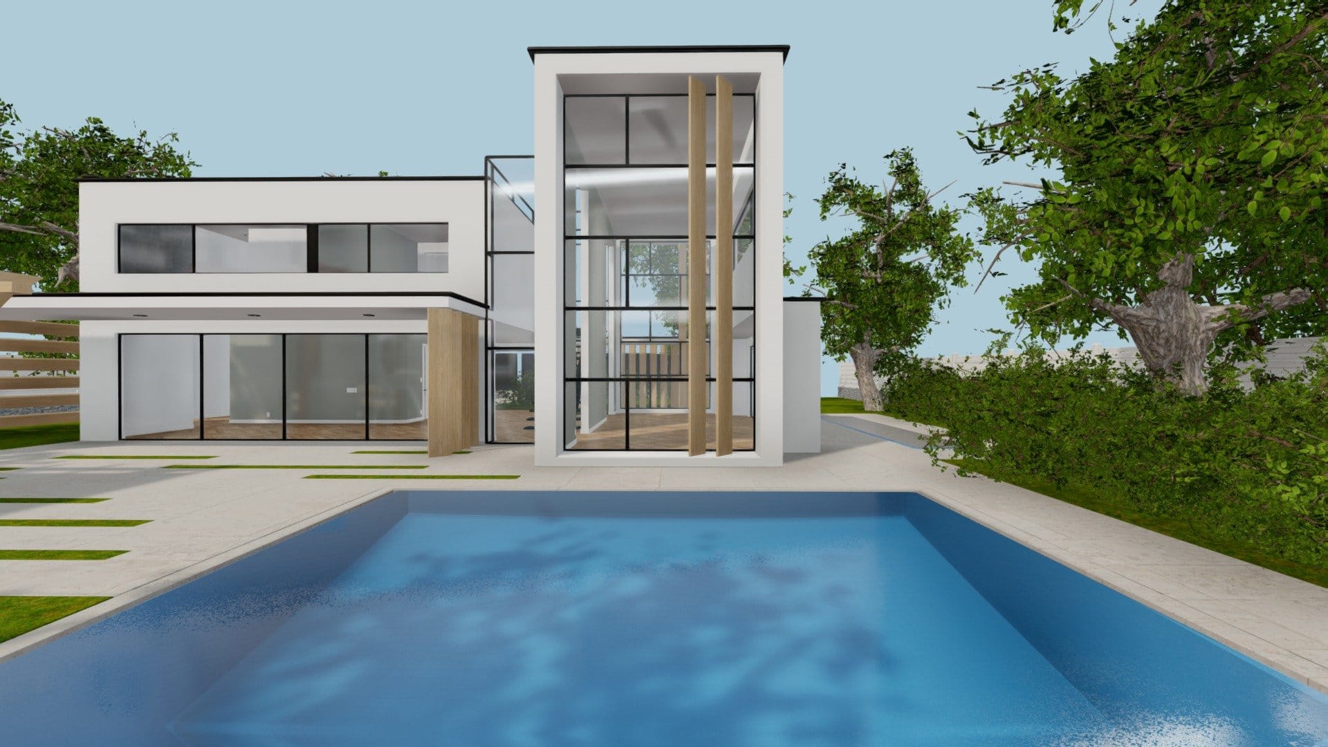 Modern villa 2021 Blender Eevee and Cycles 2