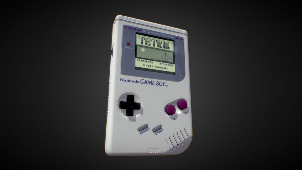 nintendo game boy high poly 3d model