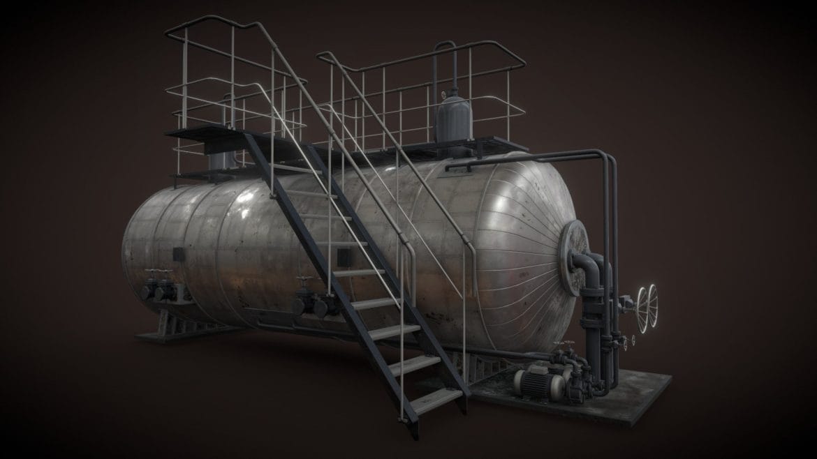 oil gaz water separator 3d model