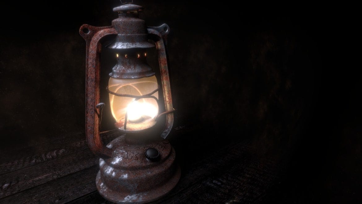 old petrol lamp hd tex 3d model