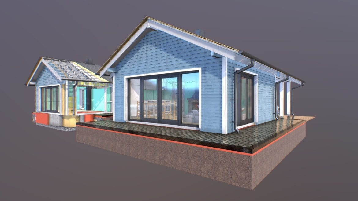 parking kitchen restroom modul 03 3d model