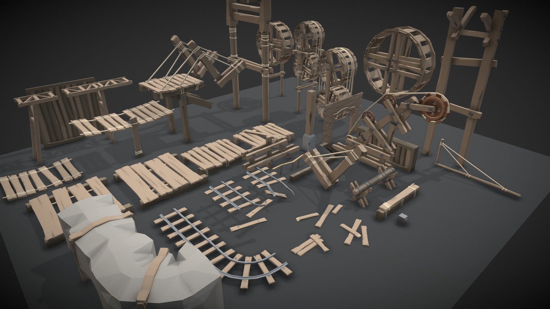 POLYGON – Dungeon Wood Props