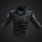punk jacket black 3d model