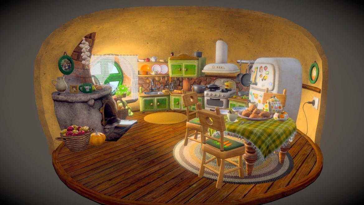 rabbits kitchen 3d model