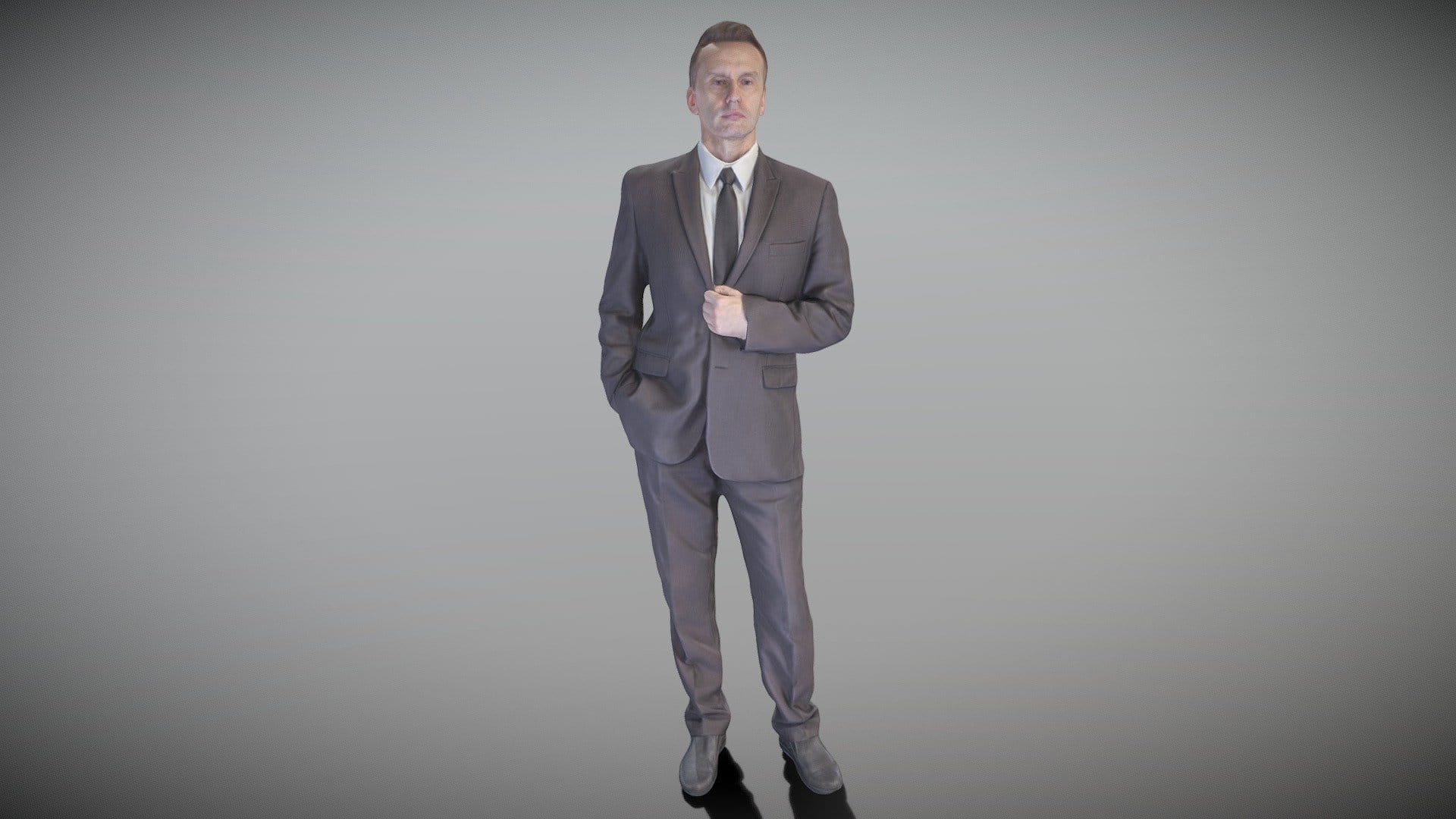 Respectable man in a black suit 128