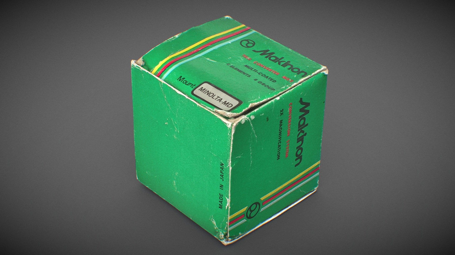 Retro Makinon lens teleconverter packaging