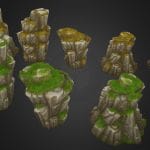 rock formation pack 3 3d model