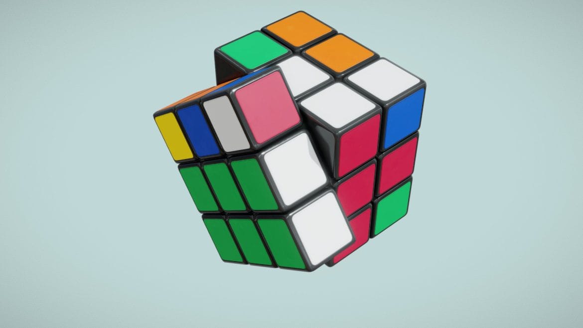 rubiks cube speed solving 3d model