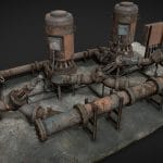 Rusted pump station