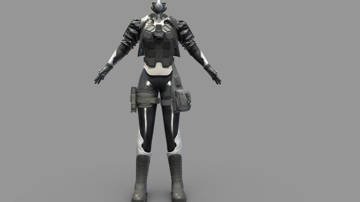 save big futuristic paramedic full outfit 3d model