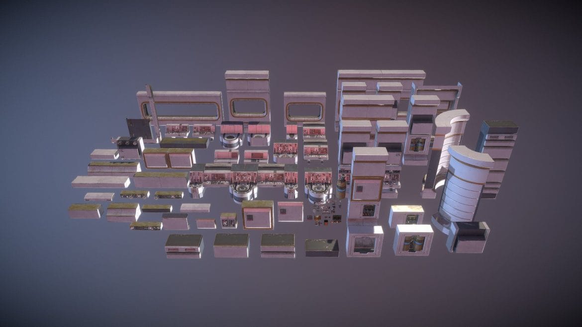 sci fi environment kit 1 3d model