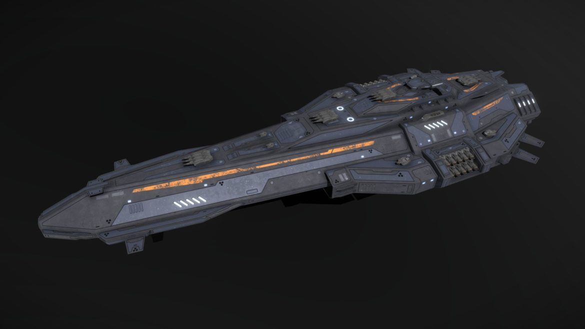 Scifi Battleship Excalibur - deep3dsea