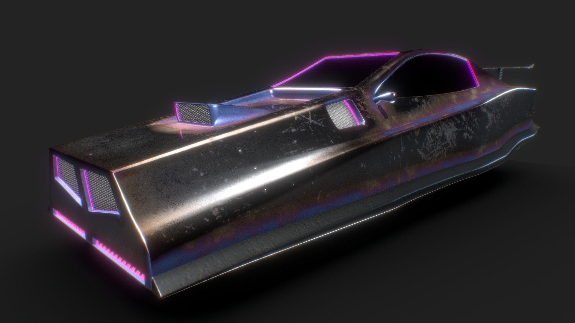 Scifi cyberpunk car