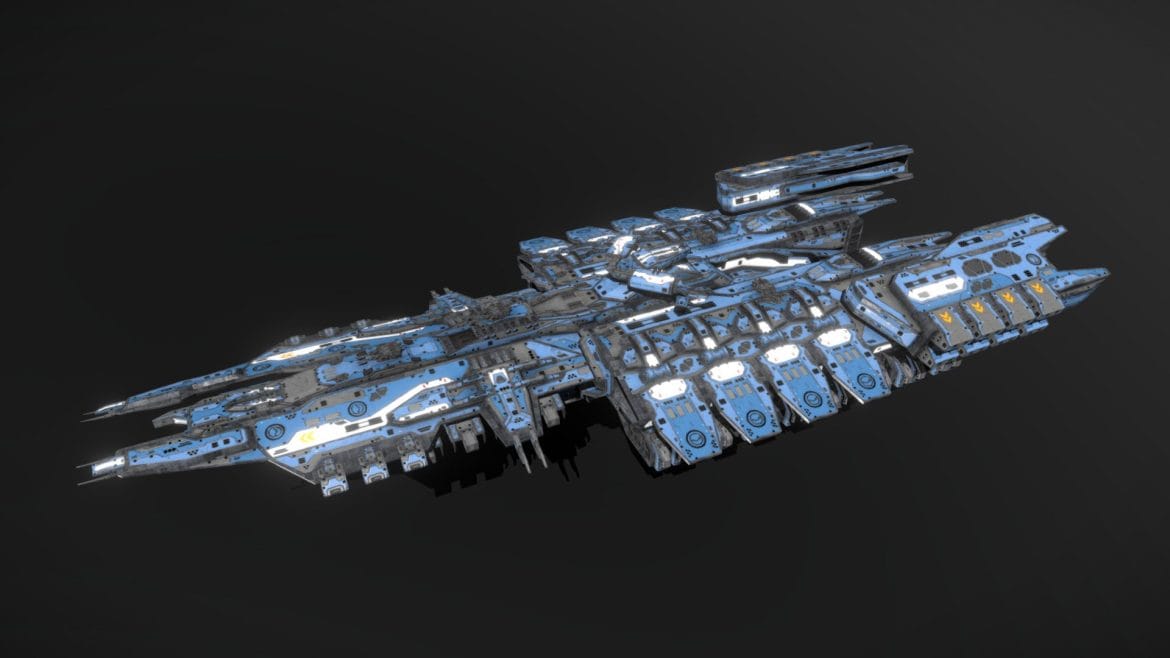 scifi dreadnought imperator 3d model