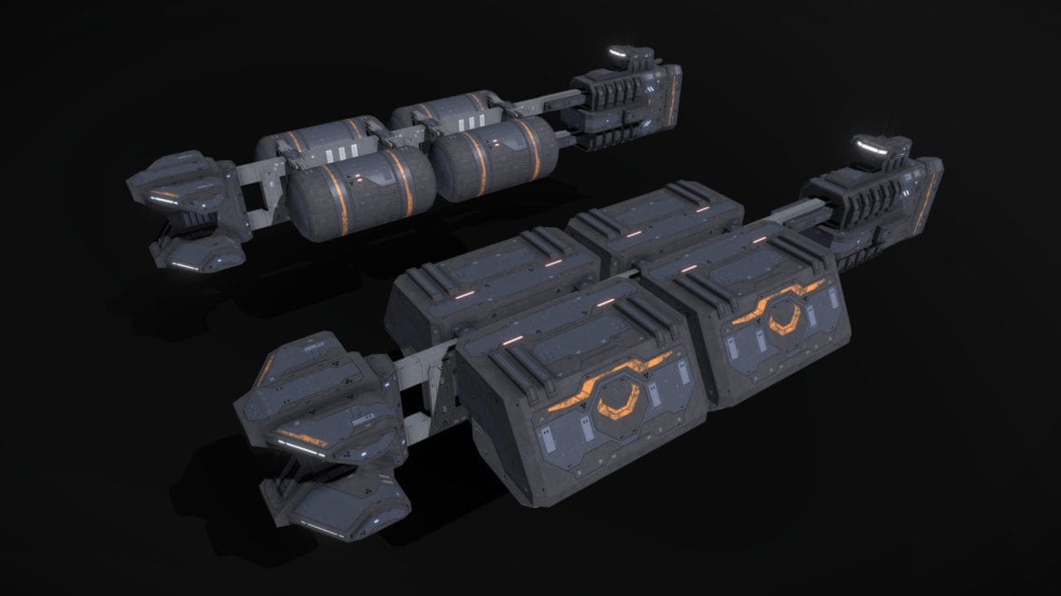 scifi freighter mule 3d model