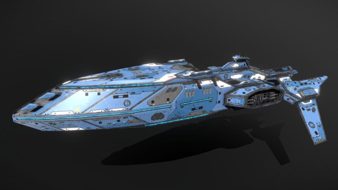 scifi passenger cruiser 3d model