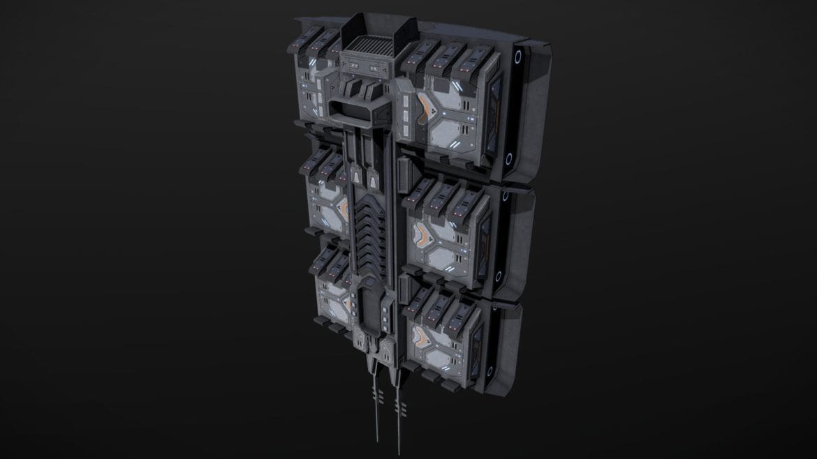 scifi research station 3d model