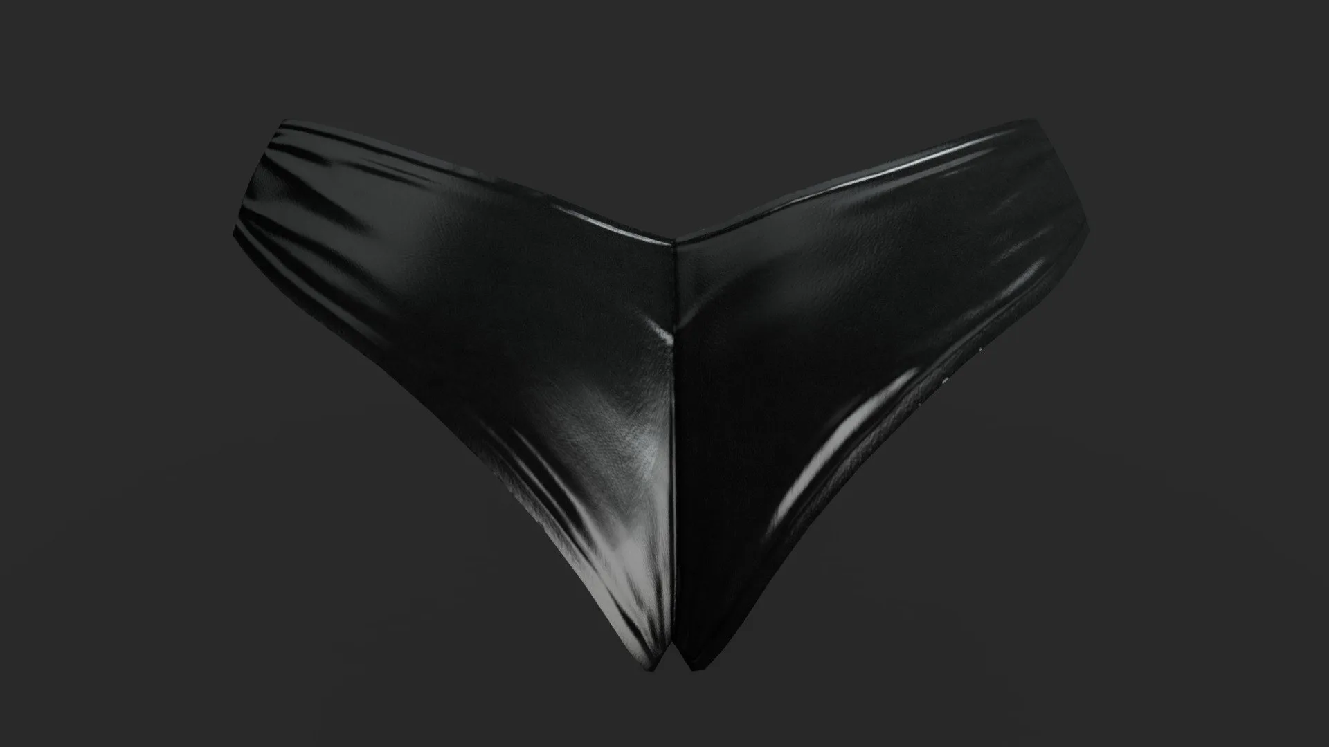 Shiny Black Leather Micro Female Shorts