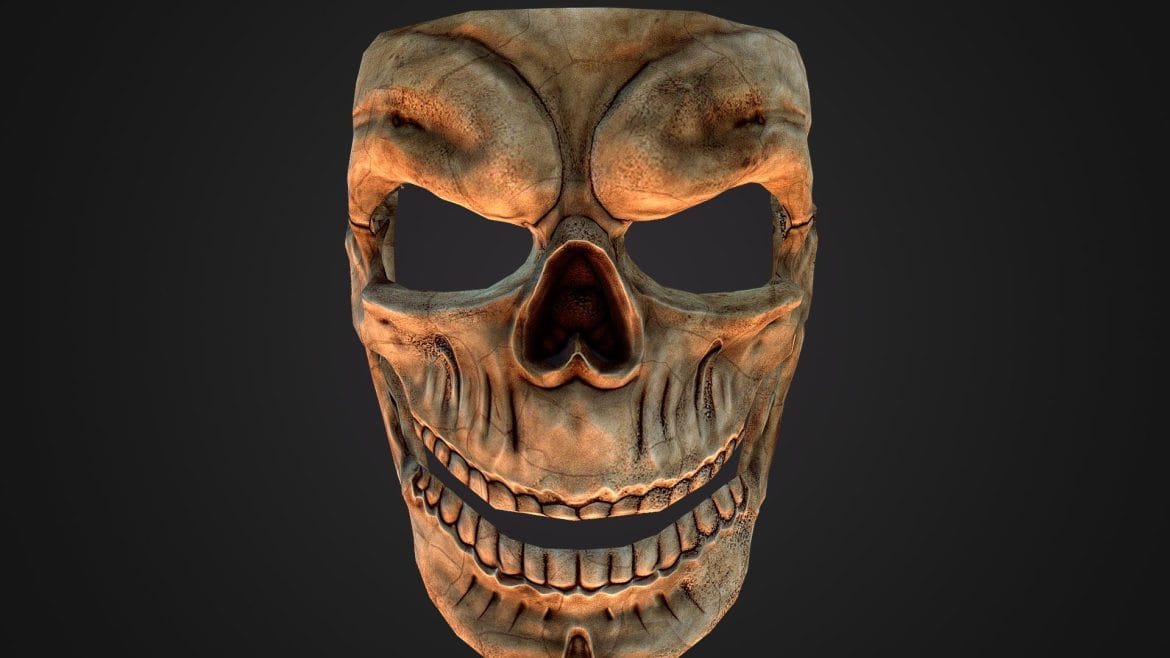 skull mask happy halloween 3d model