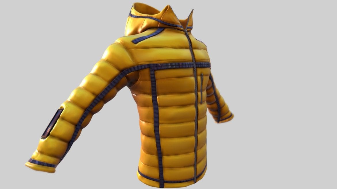 solar panels amp gps winter jacket 3d model