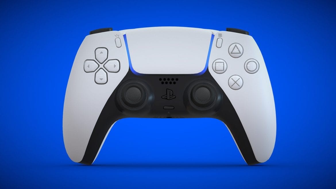 Ps5 Dualsense Controller 3d Model - Hyper-realistic 3D model of a Sony PS5 DualSense Controller showcasing ergonomic design and intricate button details.