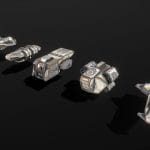 spaceship corvettes 3d model