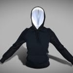 standard hoodie with elbow pads amp leather sleeve 3d model