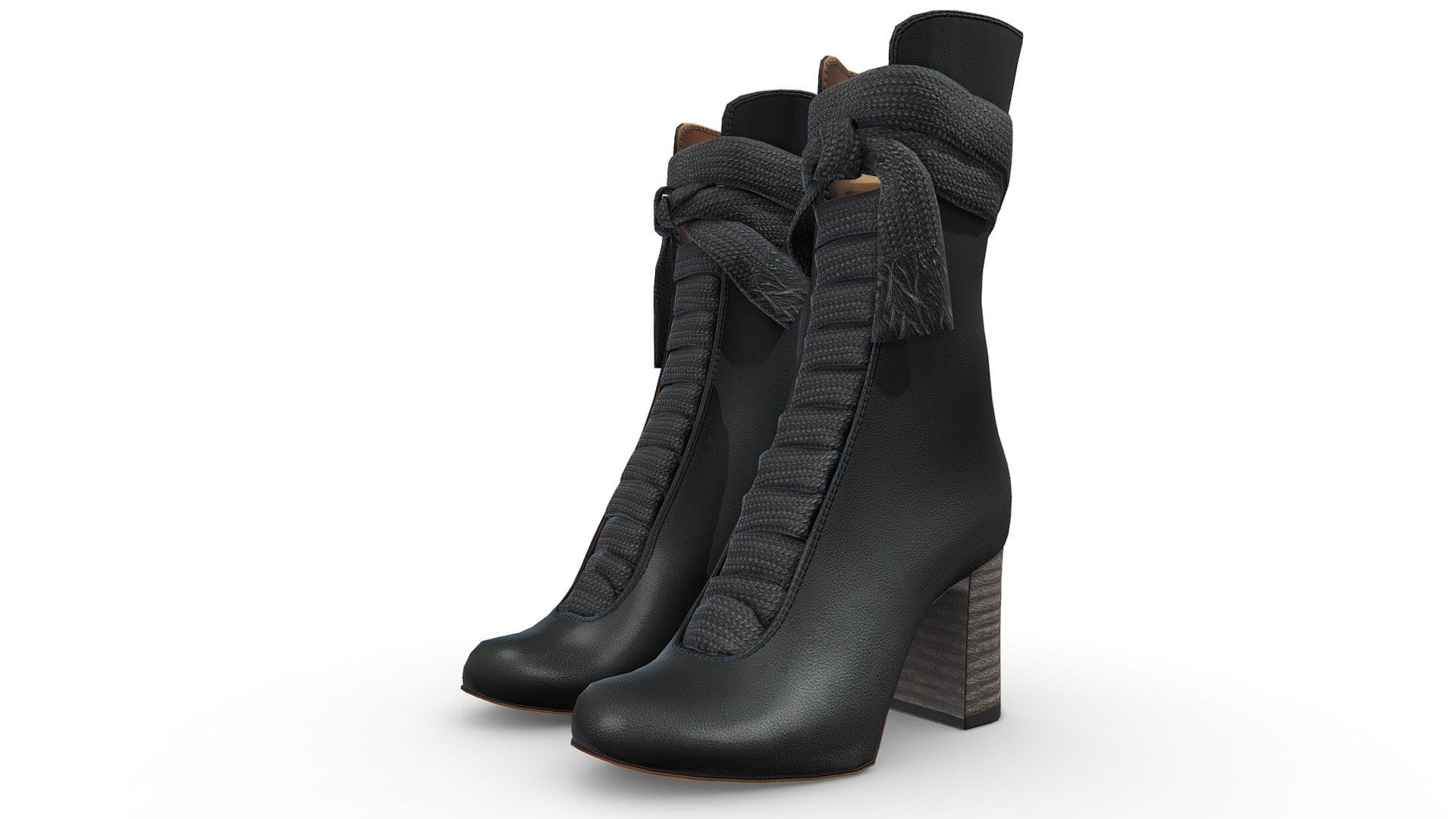 Straps Laces Thick Heels Female Ankle Boots