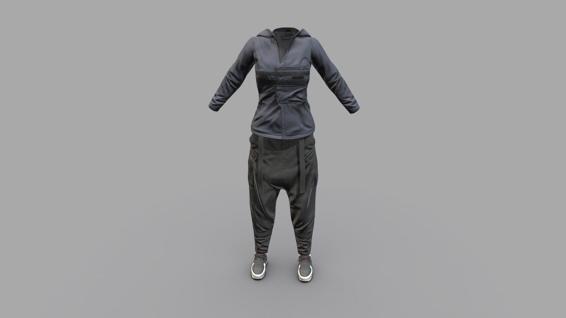 Street Hip Hop Style Outfit Pants Shoes Jacket