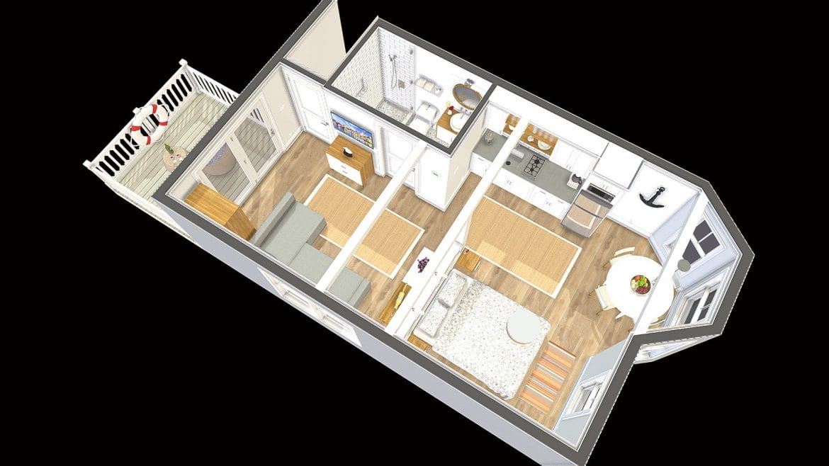 summer vacation rental 3d model