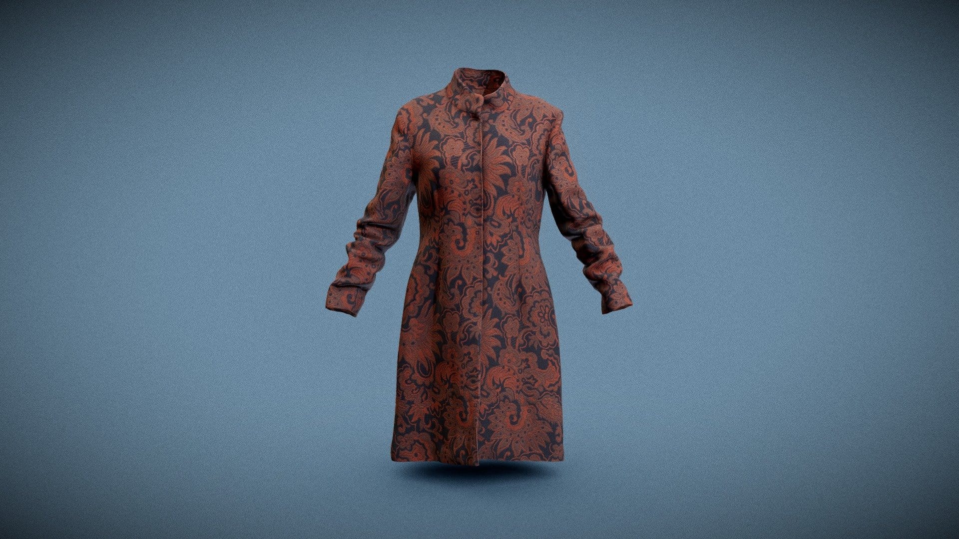 Tall Flower Decorated Coat