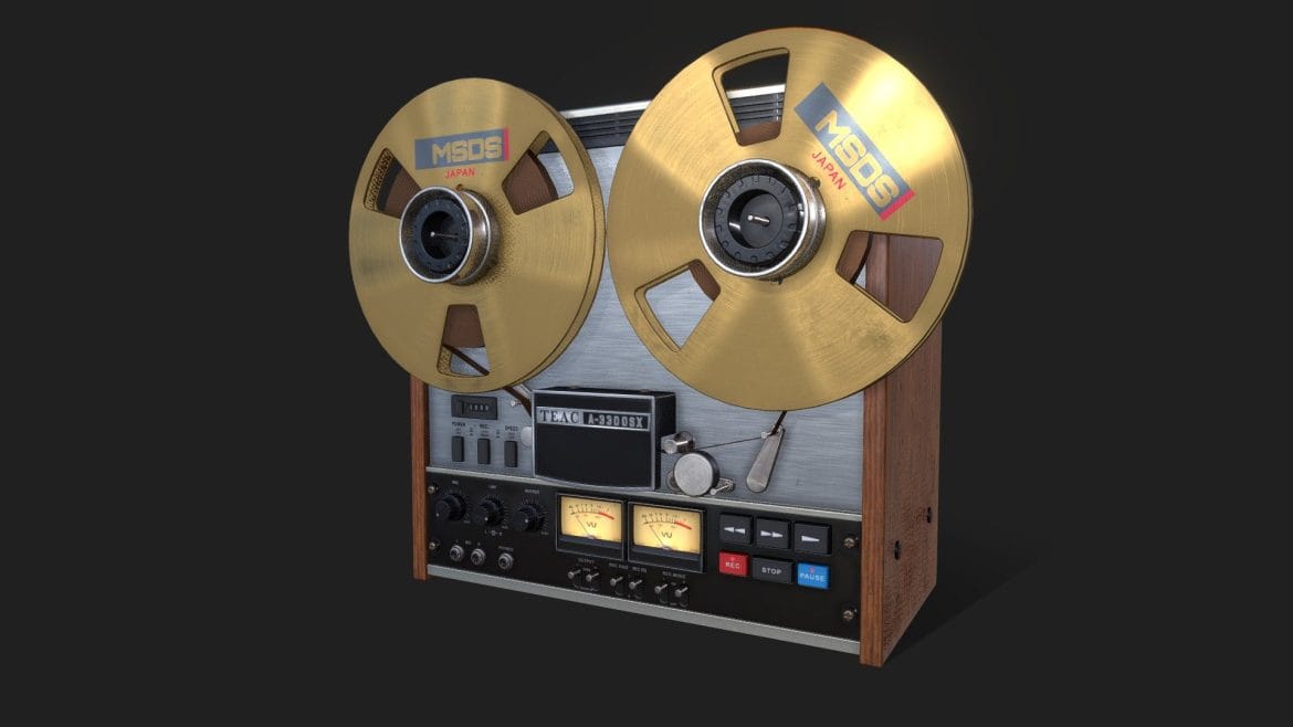 teac a 3300sx pbr game ready prop 3d model